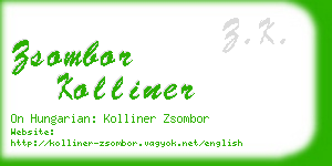 zsombor kolliner business card